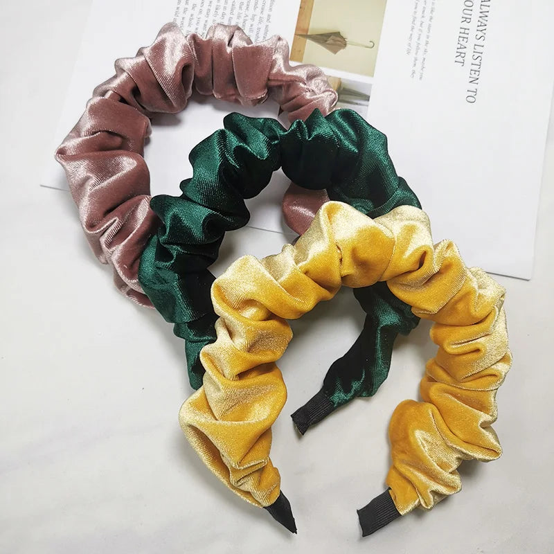 Lystrfac Velvet Padded Pleated Hairband