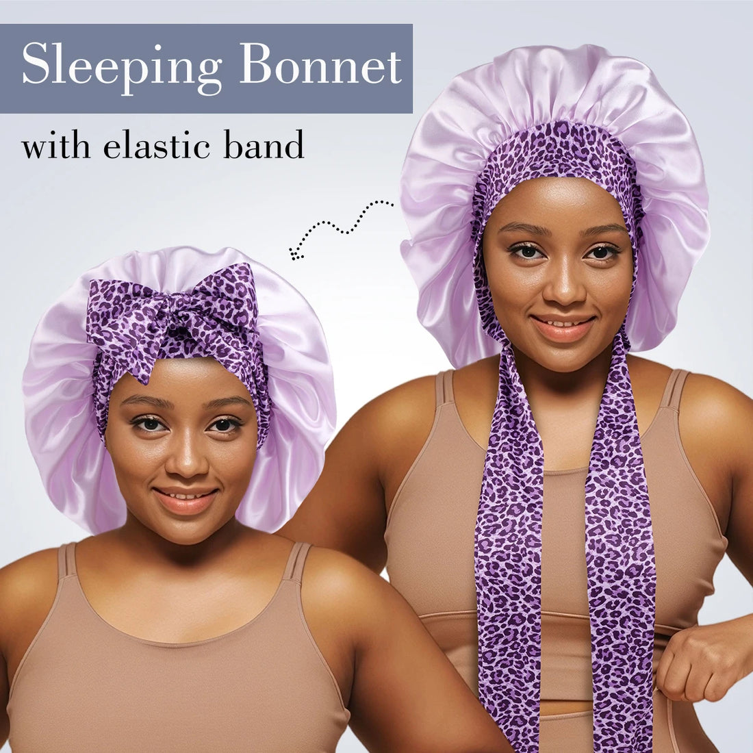 Women’s Leopard Satin Bonnet