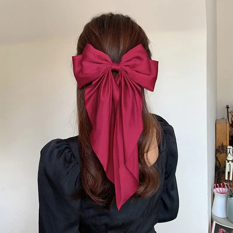 3pcs Solid Color Minimalist Bow Hair Clip