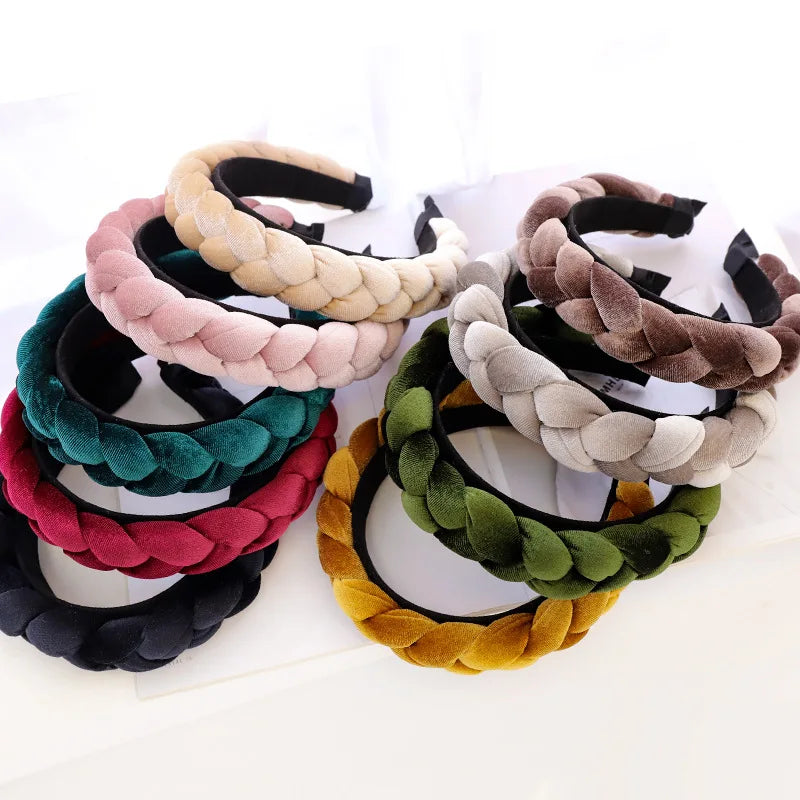 Muweordy Velvet Braid Hairband